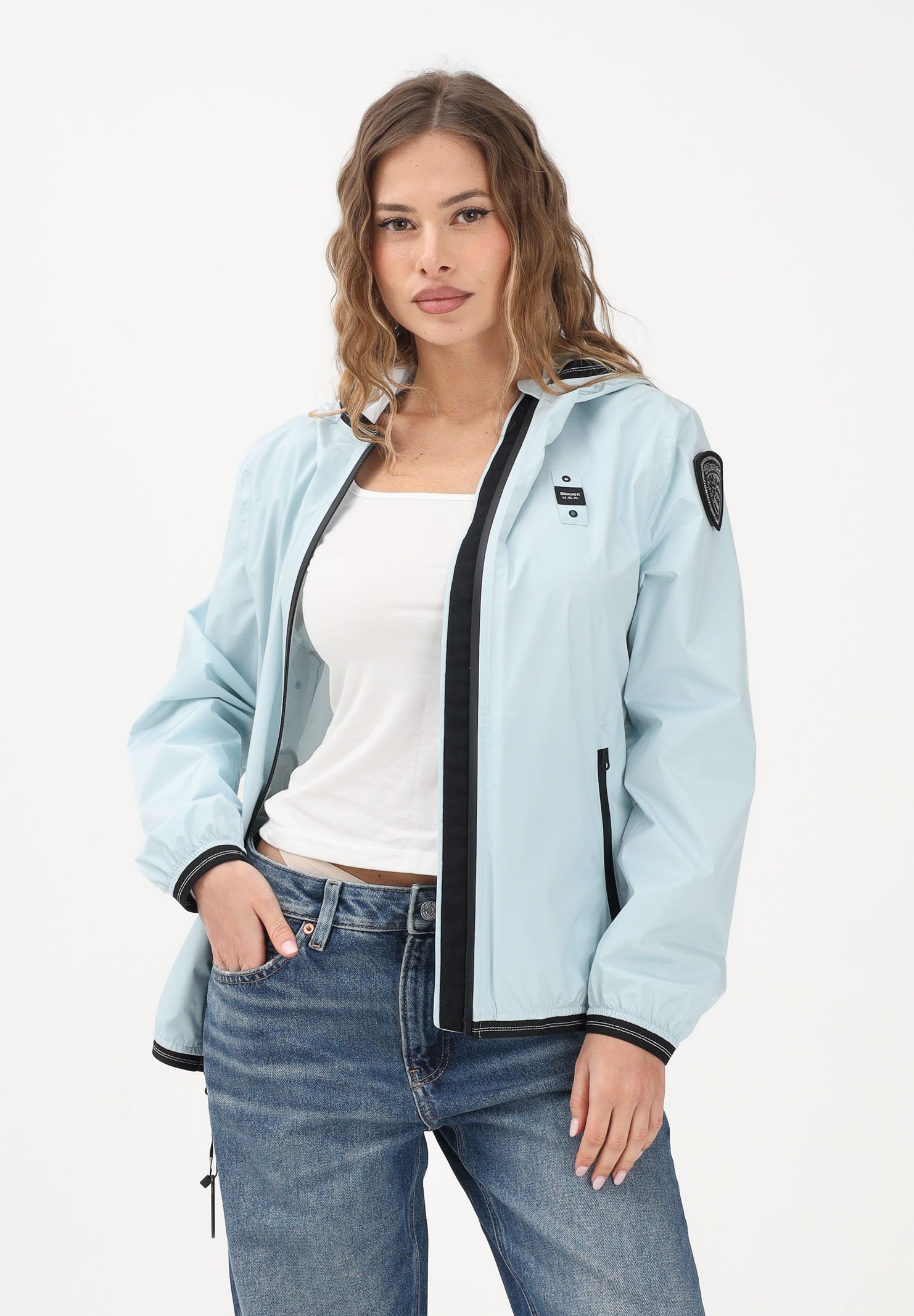 BLAUER Giacca a vento NAY azzurra da donna 26SBLDC11095-007110 80E BLAUER 