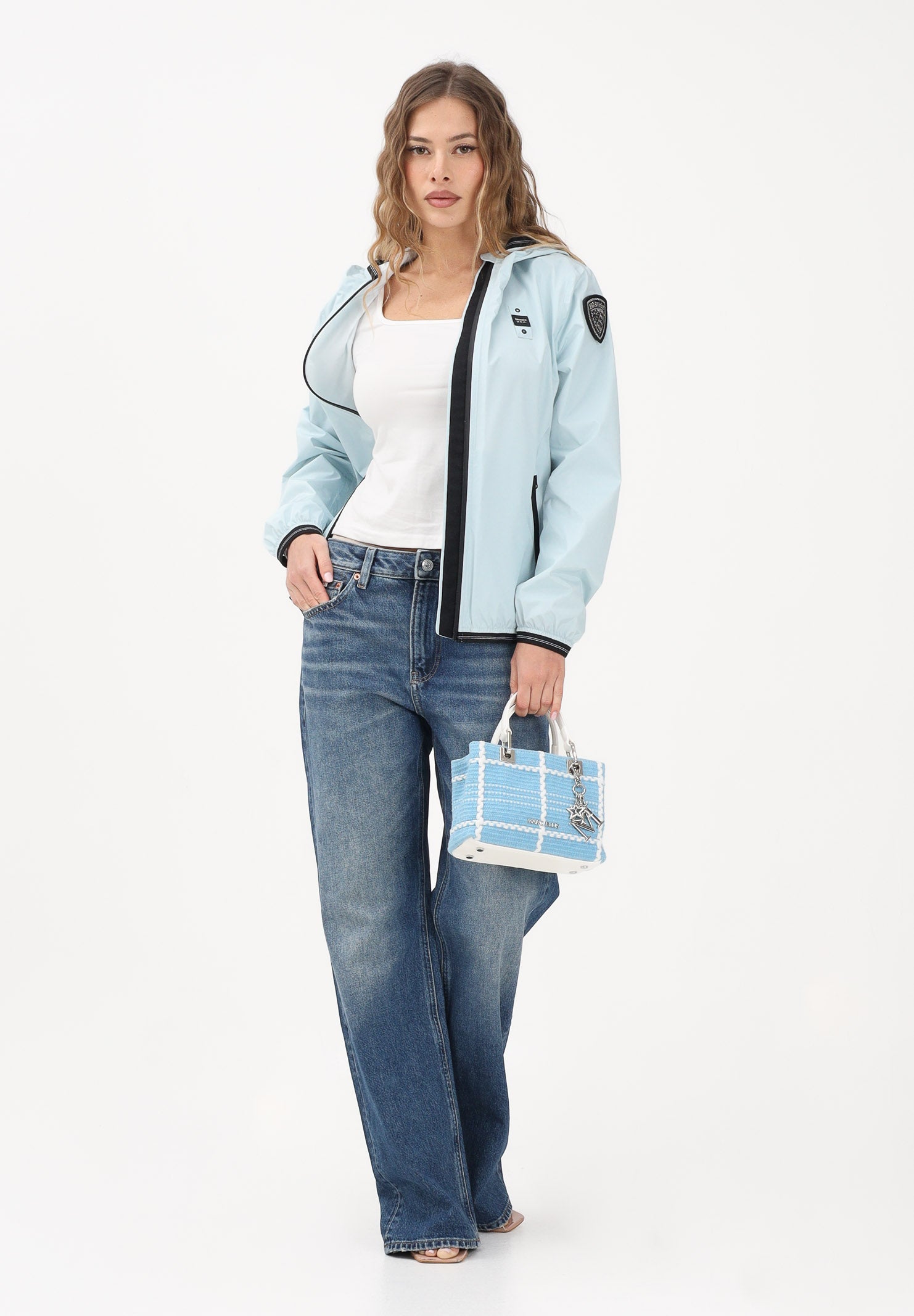 BLAUER Giacca a vento NAY azzurra da donna 26SBLDC11095-007110 80E BLAUER 
