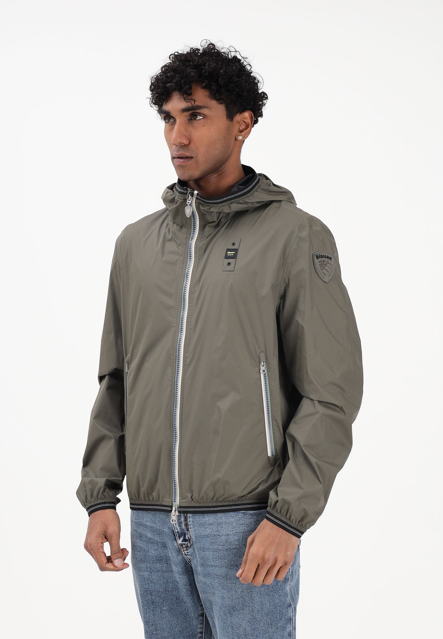 BLAUER Giacca a vento DODGE verde militare da uomo 26SBLUC11021-007111 60H BLAUER 