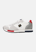 BLAUER Sneakers bianche e grigie da uomo con logo S6QUEENS01-MES WR BLAUER 