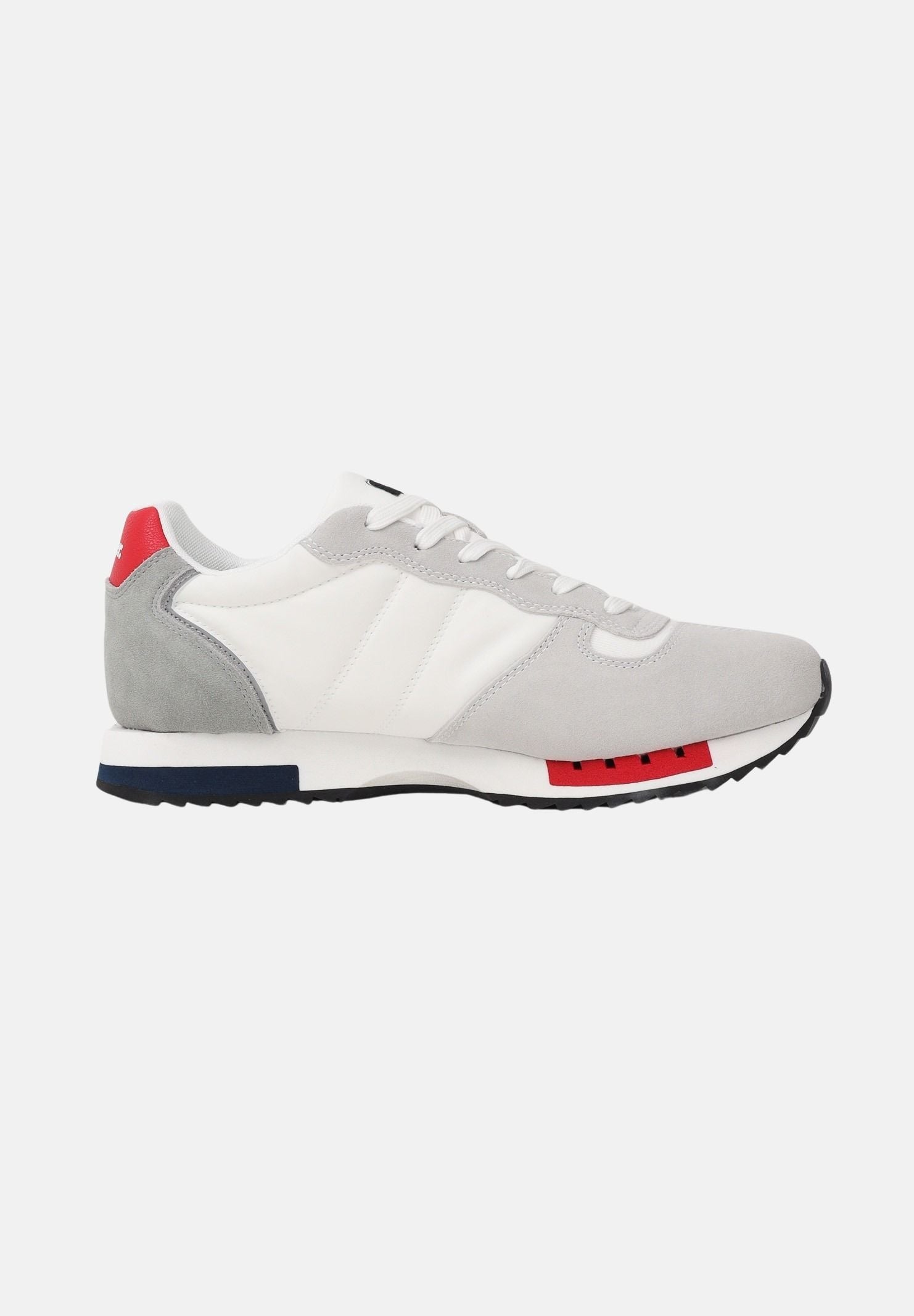 BLAUER Sneakers bianche e grigie da uomo con logo S6QUEENS01-MES WR BLAUER 