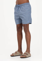 CALVIN KLEIN Shorts mare polvere da uomo con micro fantasia monogram LV00N61027 32W CALVIN KLEIN 