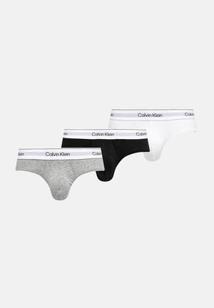CALVIN KLEIN Slip (3 paia) bianco, grigio e nero da uomo con logo LV00NB4388 MP1 CALVIN KLEIN 