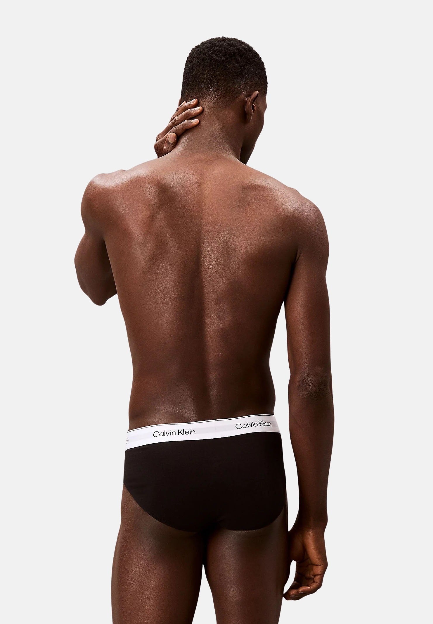 CALVIN KLEIN Slip (3 paia) bianco, grigio e nero da uomo con logo LV00NB4388 MP1 CALVIN KLEIN 