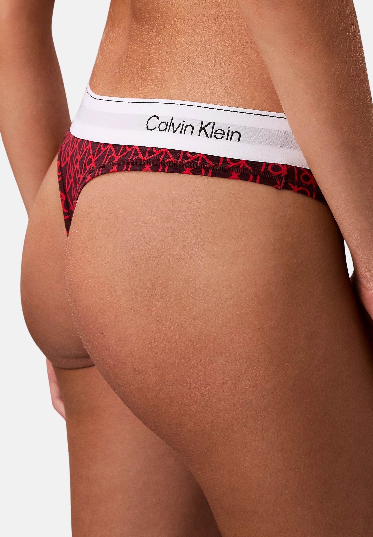 CALVIN KLEIN Perizoma rosso da donna con logo all over LV00QF8518 ZIJ CALVIN KLEIN 