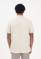 CALVIN KLEIN JEANS Polo a manica corta beige da uomo con logo LV040EM269 2JX CALVIN KLEIN JEANS 