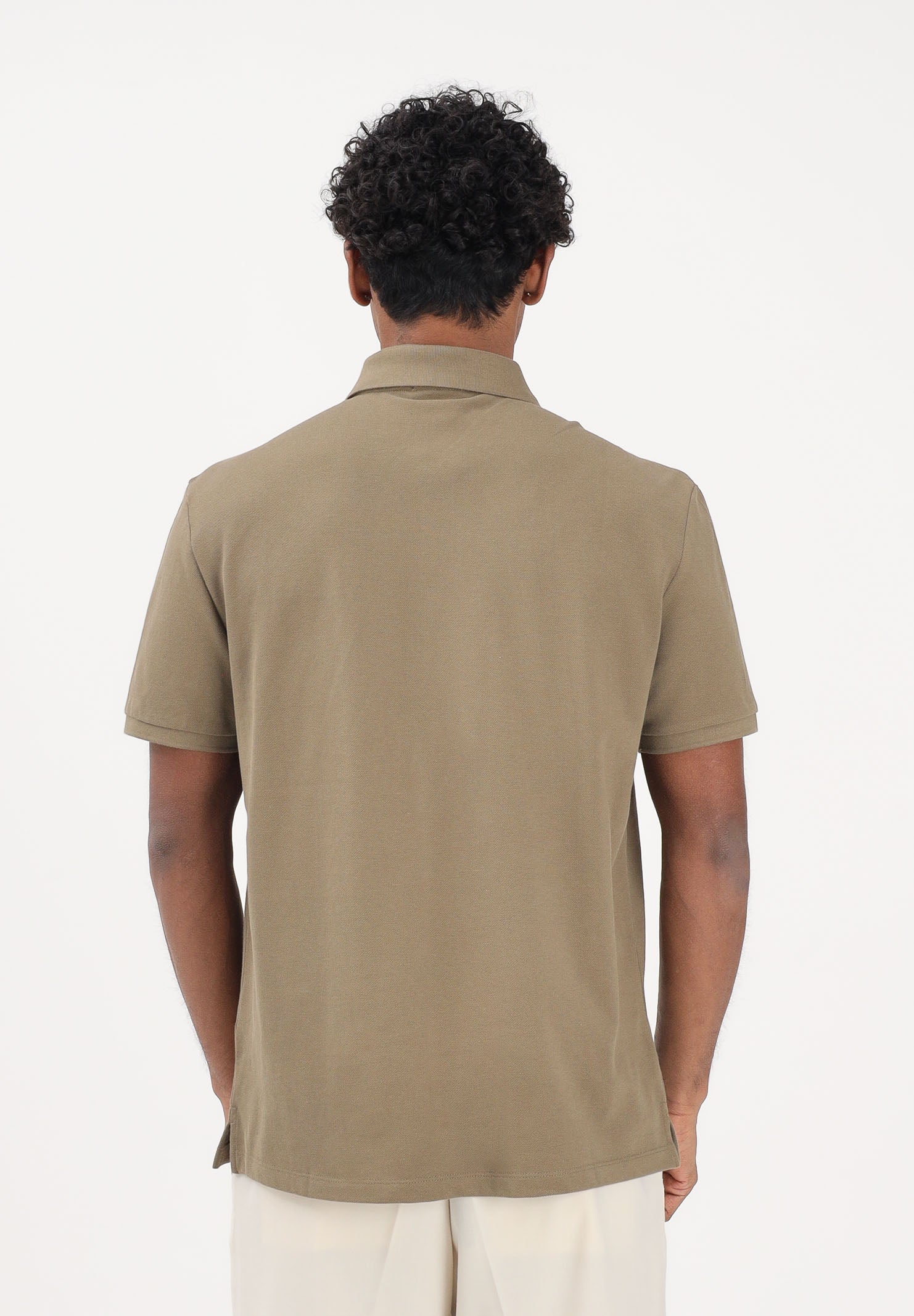 CALVIN KLEIN JEANS Polo a manica corta verde oliva da uomo con logo LV040EM269 VFB CALVIN KLEIN JEANS 