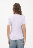 CALVIN KLEIN JEANS T-shirt a manica corta lilla da donna con logo LV047B224G 3OQ CALVIN KLEIN JEANS 