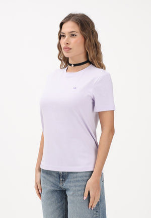 CALVIN KLEIN JEANS T-shirt a manica corta lilla da donna con logo LV047B224G 3OQ CALVIN KLEIN JEANS 