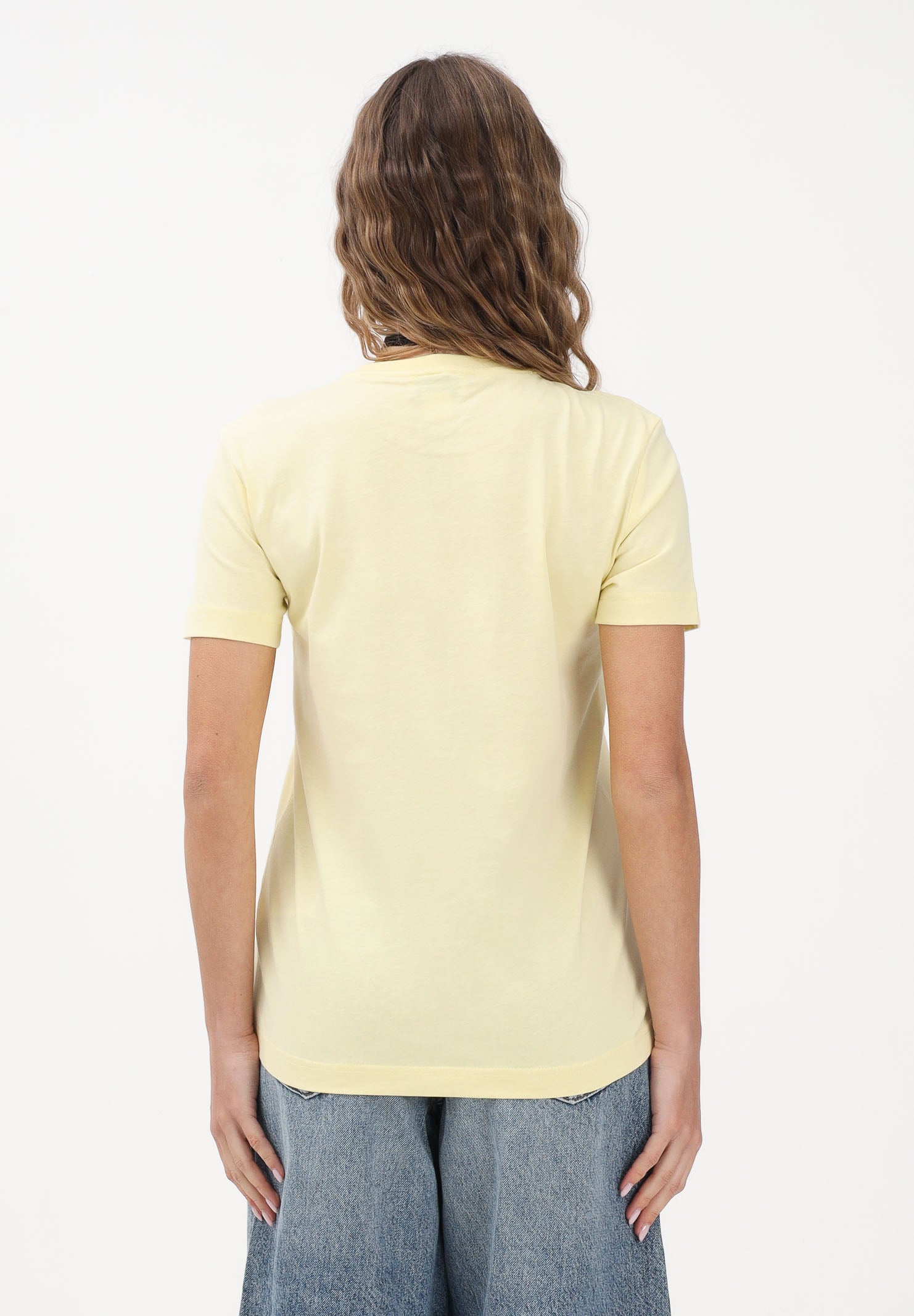 CALVIN KLEIN JEANS T-shirt a manica corta gialla da donna con logo LV047B224G 4MY CALVIN KLEIN JEANS 
