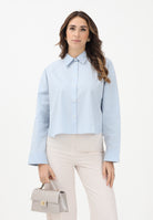 CALVIN KLEIN JEANS Camicia a manica lunga azzurra da donna LV047C141G24Q . CALVIN KLEIN JEANS 
