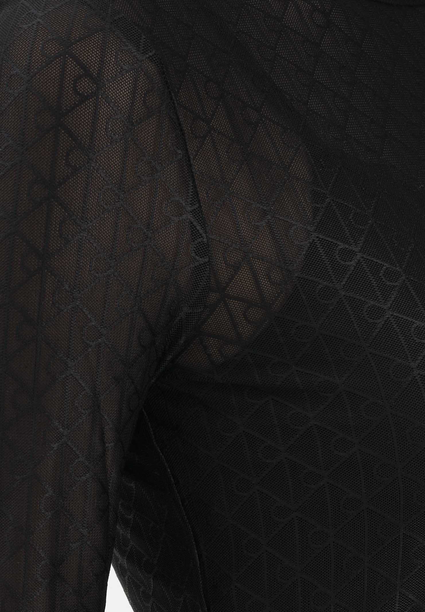 CALVIN KLEIN JEANS Abito midi nero da donna con fettuccia con emblem logo all-over LV047E229GUB1 . CALVIN KLEIN JEANS 