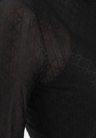 CALVIN KLEIN JEANS Abito midi nero da donna con fettuccia con emblem logo all-over LV047E229GUB1 . CALVIN KLEIN JEANS 