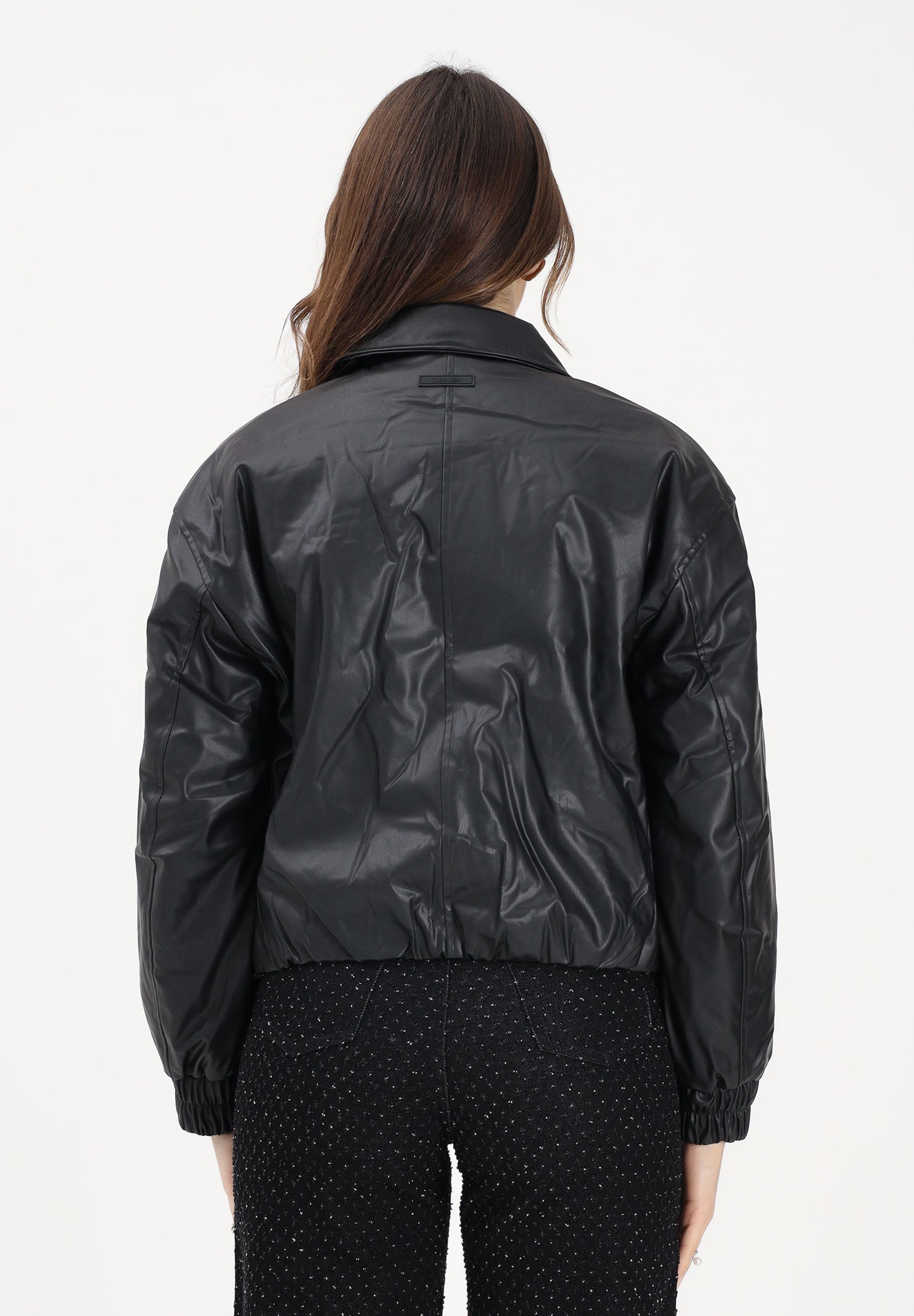 CALVIN KLEIN JEANS Giubbotto in ecopelle nero da donna LV047E507GUB1 . CALVIN KLEIN JEANS 