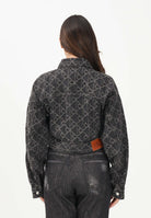 CALVIN KLEIN JEANS Giubbotto in denim nero da donna con motivo logo LV047E621GYCL . CALVIN KLEIN JEANS 
