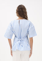 CALVIN KLEIN JEANS Blusa bianca e azzurra da donna con motivo a righe LV047F113G C32 CALVIN KLEIN JEANS 