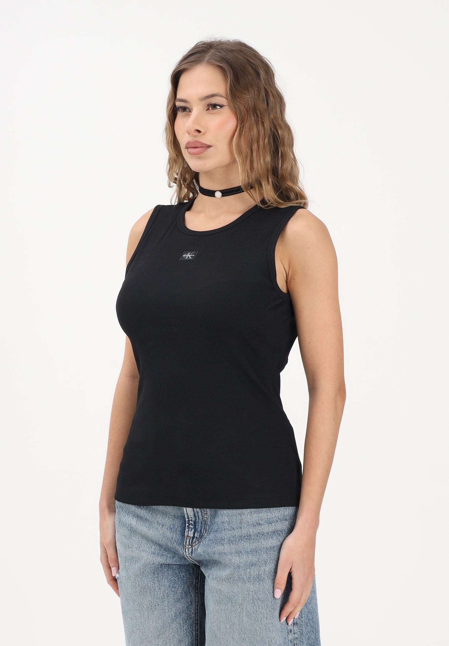 CALVIN KLEIN JEANS Canotta nera da donna con cut-out sulla schiena LV047F246G UB1 CALVIN KLEIN JEANS 