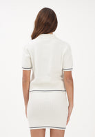CALVIN KLEIN JEANS Polo bianca da donna in maglia lavorata LV047F320G YAS CALVIN KLEIN JEANS 