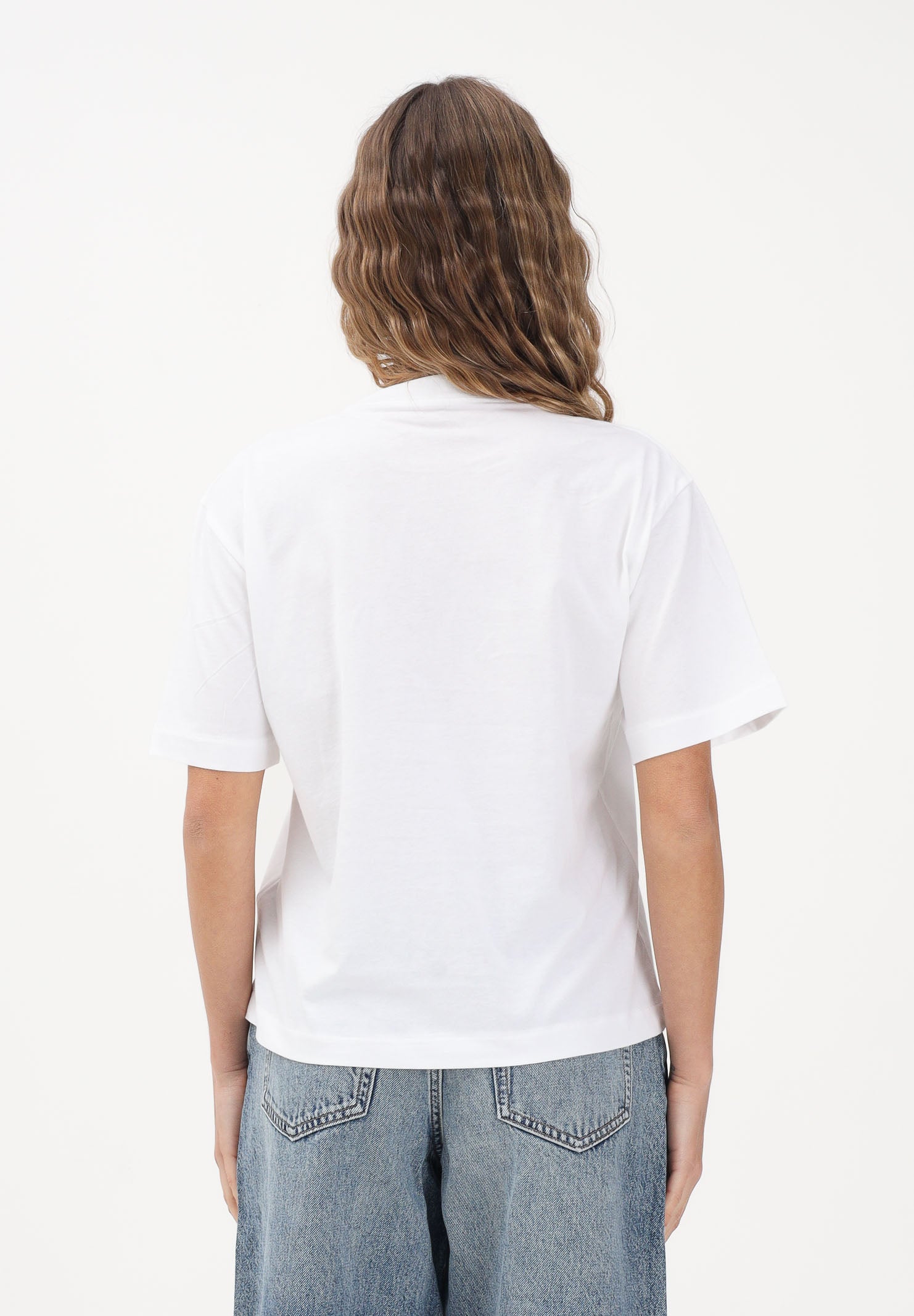 CALVIN KLEIN JEANS T-shirt a manica corta bianca da donna con logo LV047F800G YAF CALVIN KLEIN JEANS 