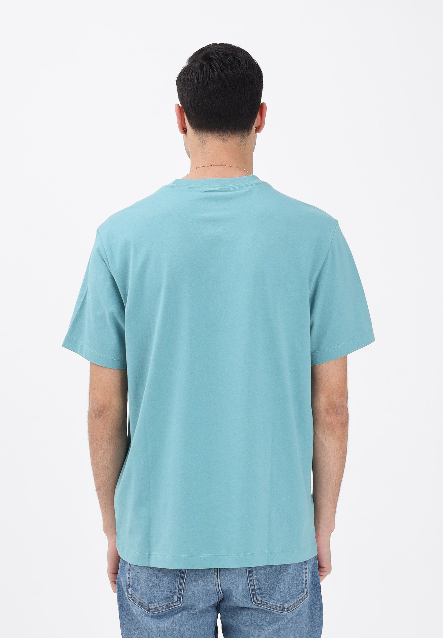 CALVIN KLEIN JEANS T-shirt a manica corta turchese da uomo con stampa logo LV04RB862G2IR . CALVIN KLEIN JEANS 