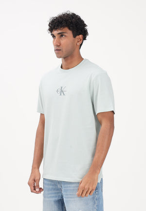 CALVIN KLEIN JEANS T-shirt a manica corta verde acqua da uomo con logo LV04RB866G 3Q0 CALVIN KLEIN JEANS 