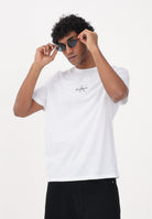 CALVIN KLEIN JEANS T-shirt a manica corta bianca da uomo con logo LV04RB866G YAF CALVIN KLEIN JEANS 
