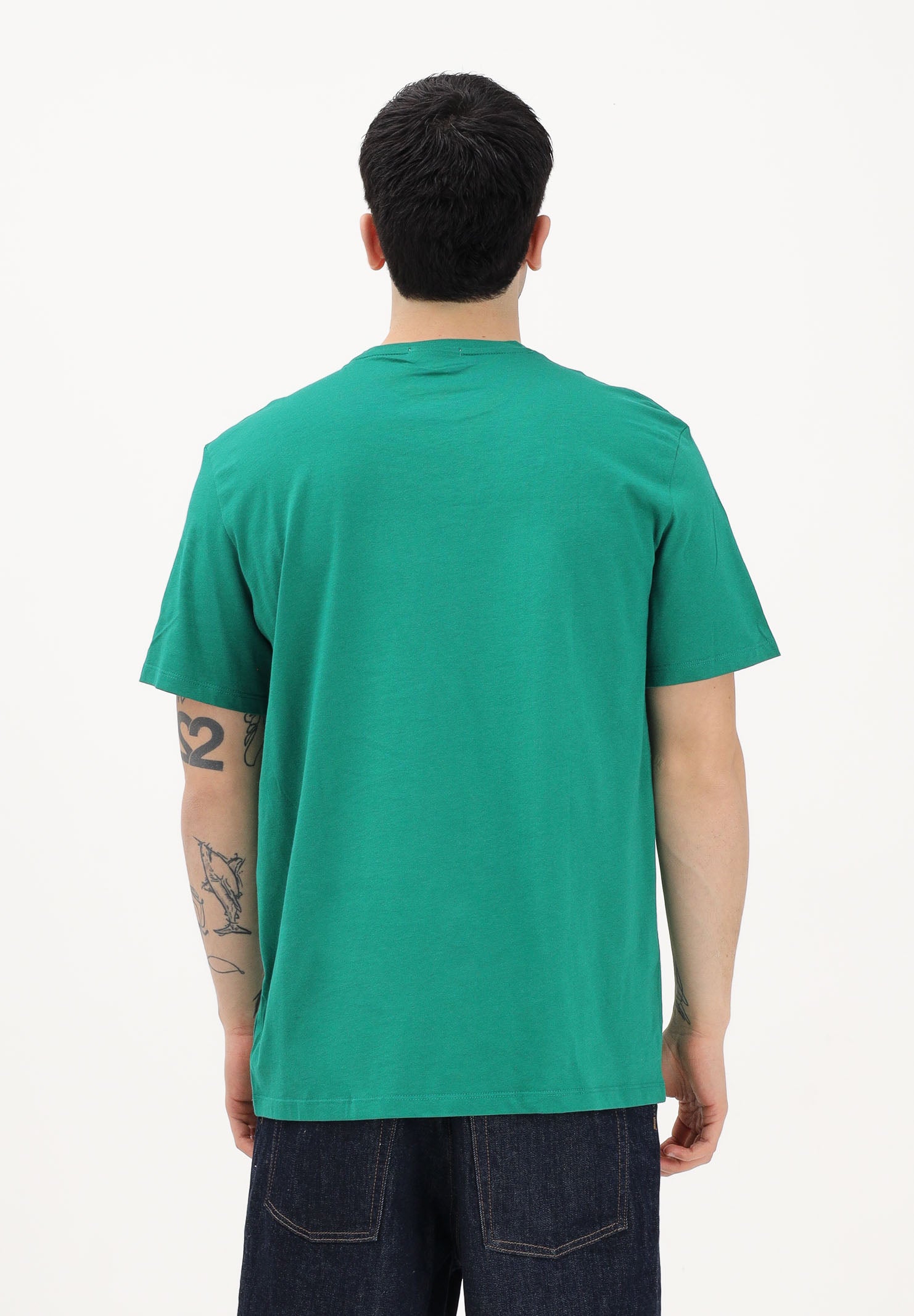 CALVIN KLEIN JEANS T-shirt a manica corta verde da uomo con stemma logo LV04RC272G L4G CALVIN KLEIN JEANS 