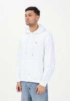 CALVIN KLEIN JEANS Felpa con cappuccio bianca da uomo con logo LV04RC274GYAF . CALVIN KLEIN JEANS 