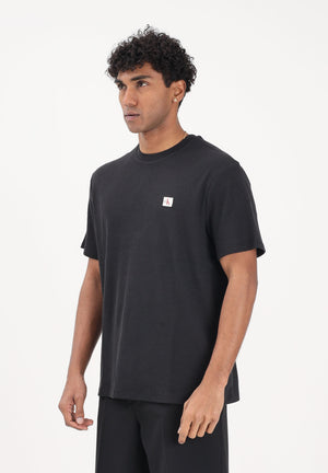 CALVIN KLEIN JEANS T-shirt a manica corta nera da uomo con patch logo LV04RD008G UB1 CALVIN KLEIN JEANS 