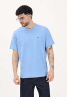CALVIN KLEIN JEANS T-shirt a manica corta celeste da uomo con logo LV04RD254G C32 CALVIN KLEIN JEANS 