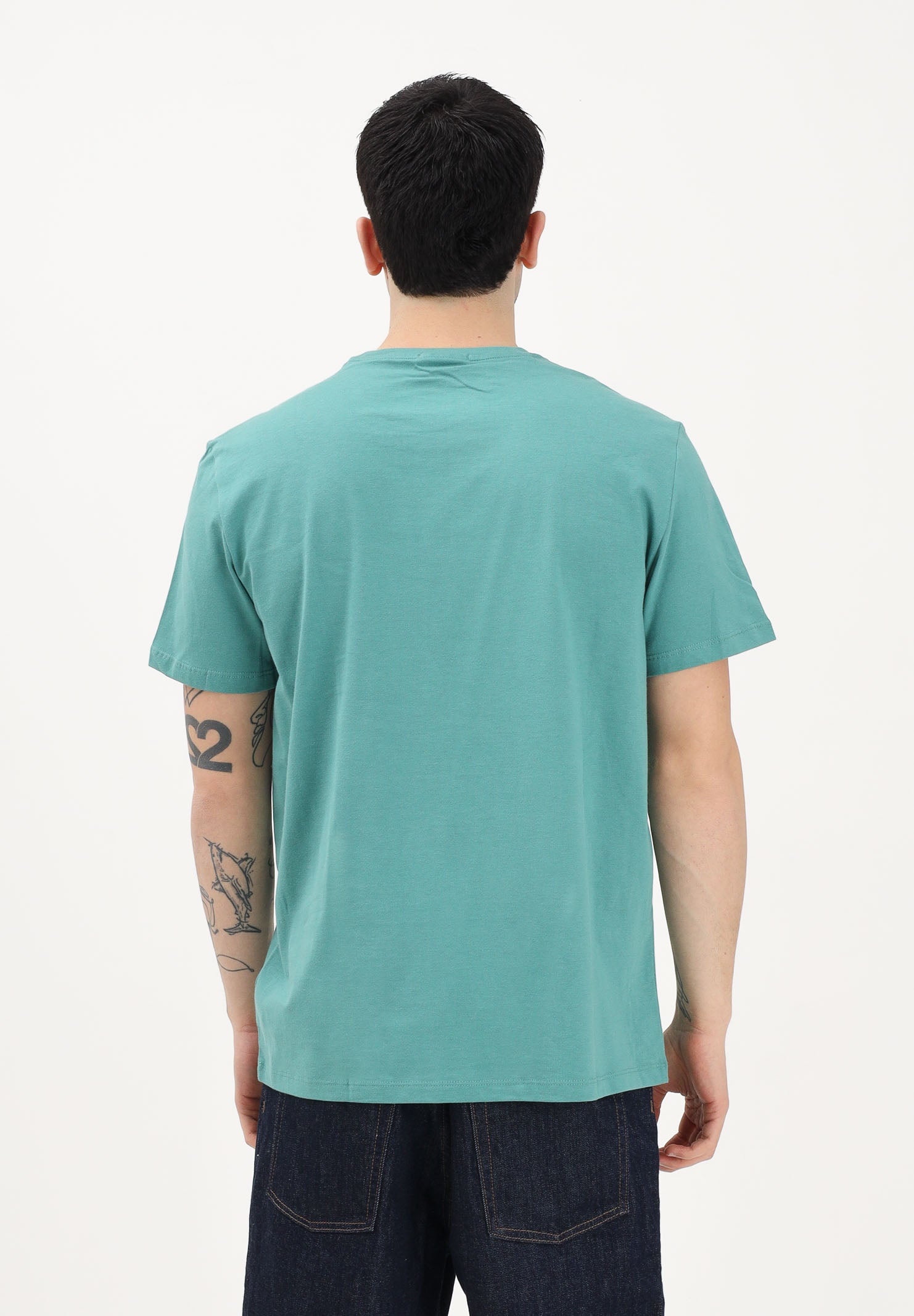 CALVIN KLEIN JEANS T-shirt a manica corta verde da uomo con logo LV04RD254G VFL CALVIN KLEIN JEANS 
