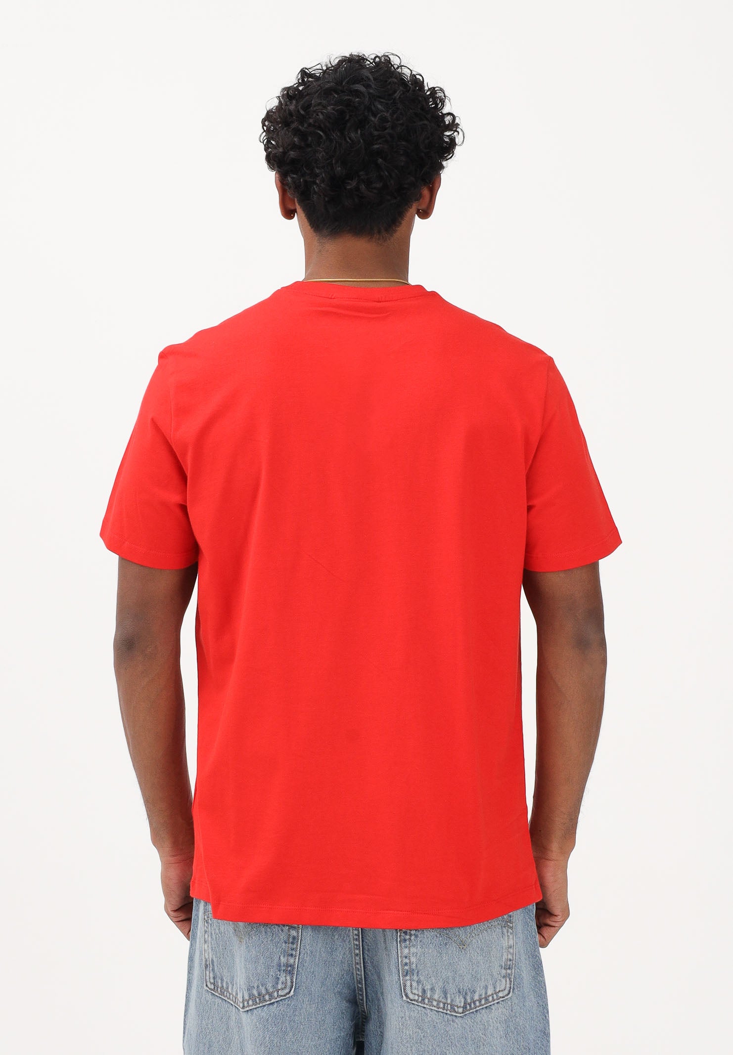 CALVIN KLEIN JEANS T-shirt a manica corta rossa da uomo con ricamo CK LV04RD254GVMT . CALVIN KLEIN JEANS 