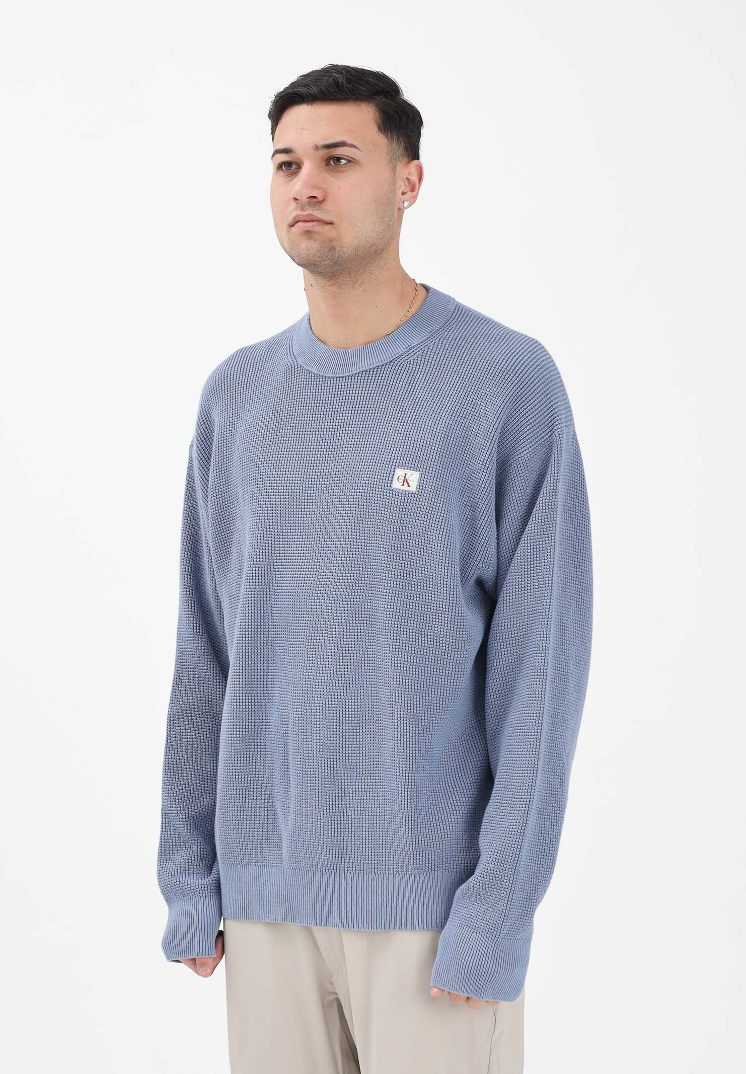 CALVIN KLEIN JEANS Maglioncino girocollo polvere da uomo LV04RD313GC4I . CALVIN KLEIN JEANS 