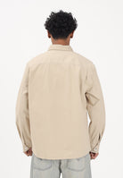 CALVIN KLEIN JEANS Camicia a manica lunga beige da uomo LV04RE103GPF0 . CALVIN KLEIN JEANS 