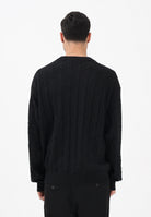 CALVIN KLEIN JEANS Maglioncino girocollo nero da uomo con logo LV04RE301GUB1 . CALVIN KLEIN JEANS 