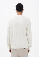 CALVIN KLEIN JEANS Maglioncino girocollo panna da uomo con logo LV04RE301GYAS . CALVIN KLEIN JEANS 