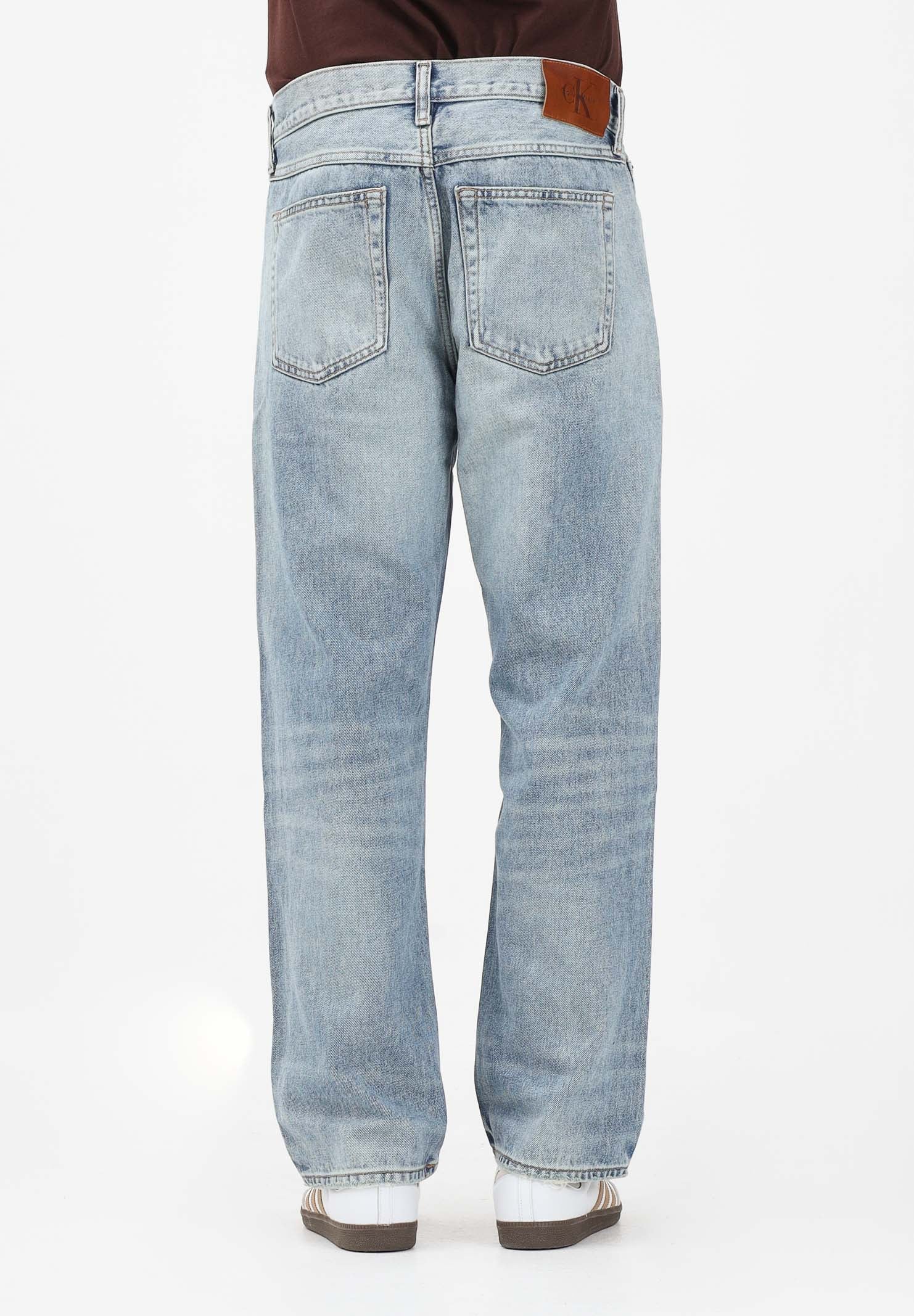 CALVIN KLEIN JEANS Jeans 90's Straight in denim chiaro da uomo LV04RE719G3XK . CALVIN KLEIN JEANS 