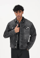 CALVIN KLEIN JEANS Giubbotto Classic in denim nero da uomo LV04RE765G2U4 . CALVIN KLEIN JEANS 