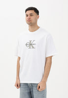 CALVIN KLEIN JEANS T-shirt a manica corta bianca da uomo con logo LV04RE815GYAF . CALVIN KLEIN JEANS 