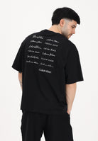 CALVIN KLEIN JEANS T-shirt a manica corta nera da uomo con logo frontale e stampa sul retro LV04RE828G UB1 CALVIN KLEIN JEANS 