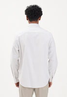 CALVIN KLEIN JEANS Camicia a manica lunga bianca da uomo con fantasia a righe sottili beige LV04RF100G 67U CALVIN KLEIN JEANS 