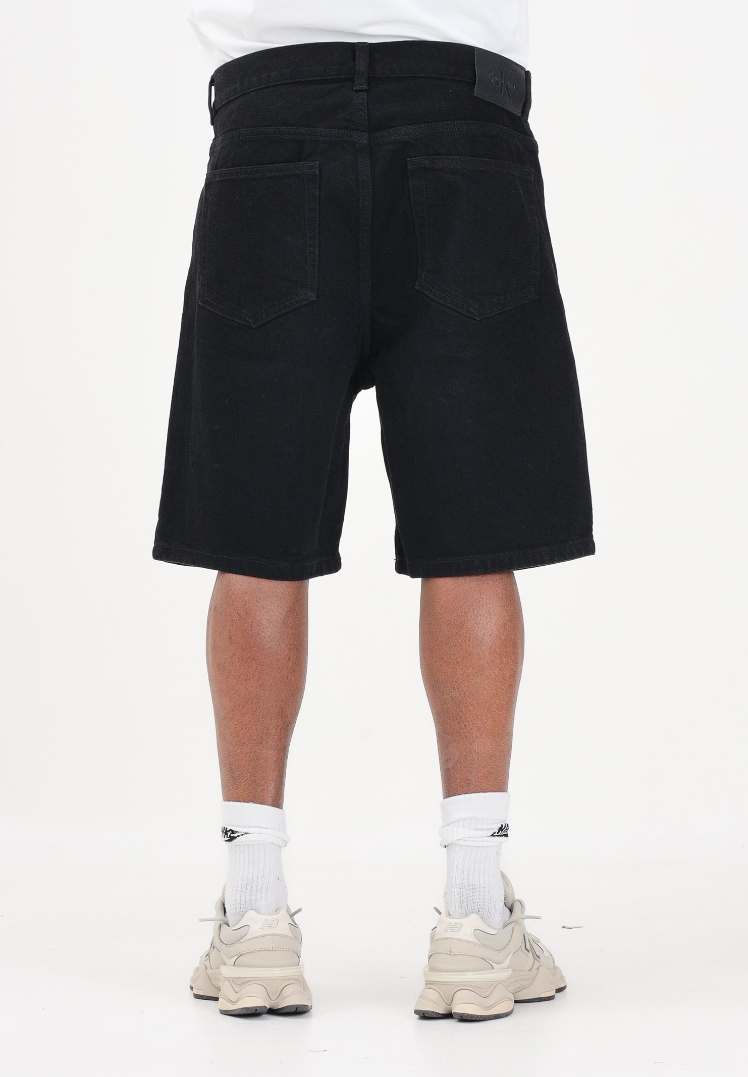 CALVIN KLEIN JEANS Shorts in denim nero da uomo LV04RF794G JW4 CALVIN KLEIN JEANS 
