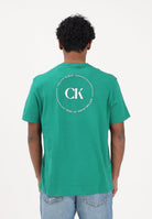CALVIN KLEIN JEANS T-shirt a manica corta verde da uomo con stampa sul retro LV04RF801G L4G CALVIN KLEIN JEANS 