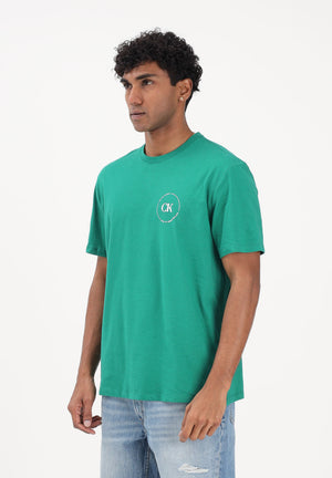 CALVIN KLEIN JEANS T-shirt a manica corta verde da uomo con stampa sul retro LV04RF801G L4G CALVIN KLEIN JEANS 