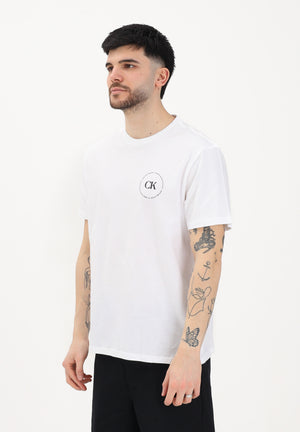 CALVIN KLEIN JEANS T-shirt a manica corta bianca da uomo con stampa sul retro LV04RF801G YAF CALVIN KLEIN JEANS 
