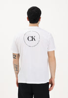 CALVIN KLEIN JEANS T-shirt a manica corta bianca da uomo con stampa sul retro LV04RF801G YAF CALVIN KLEIN JEANS 