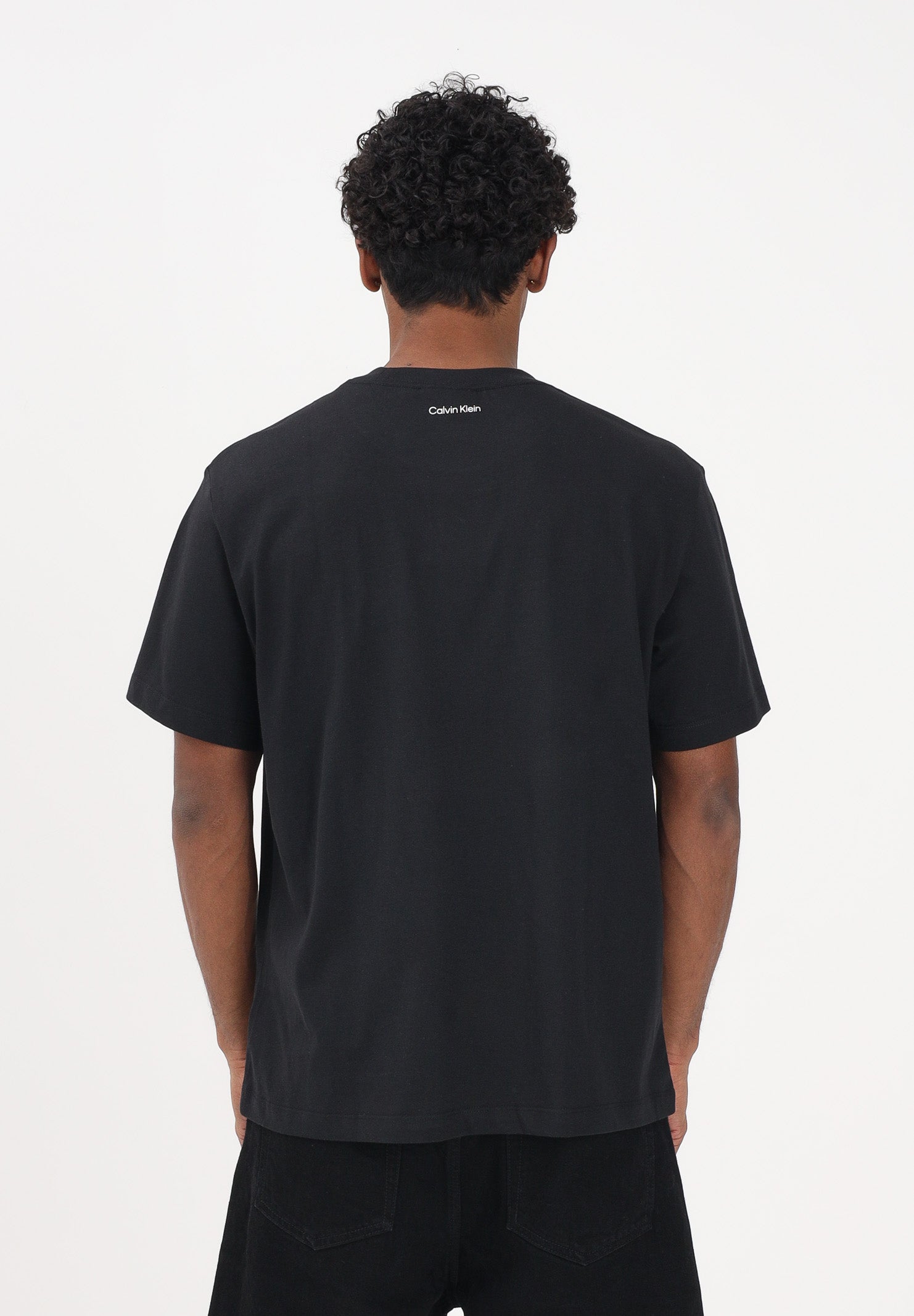 CALVIN KLEIN JEANS T-shirt a manica corta nera da uomo con logo LV04RF822G UB1 CALVIN KLEIN JEANS 