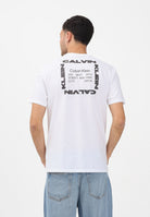 CALVIN KLEIN JEASN T-shirt a manica corta bianca da uomo con stampa sul retro LV14RE830GYAA . CALVIN KLEIN JEANS 