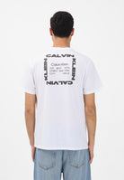 CALVIN KLEIN JEASN T-shirt a manica corta bianca da uomo con stampa sul retro LV14RE830GYAA . CALVIN KLEIN JEANS 