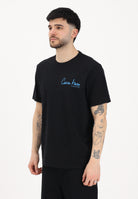CALVIN KLEIN JEANS T-shirt a manica corta nera da uomo con logo frontale e stampa sul retro LV14RF802G UB1 CALVIN KLEIN JEANS 